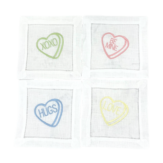 Candy Heart Cocktail Napkins